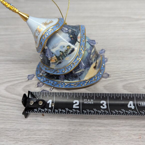 Thomas Kincade Jeweled Tree Ornament Bone China Bradford Exchange 5" - Picture 10 of 11